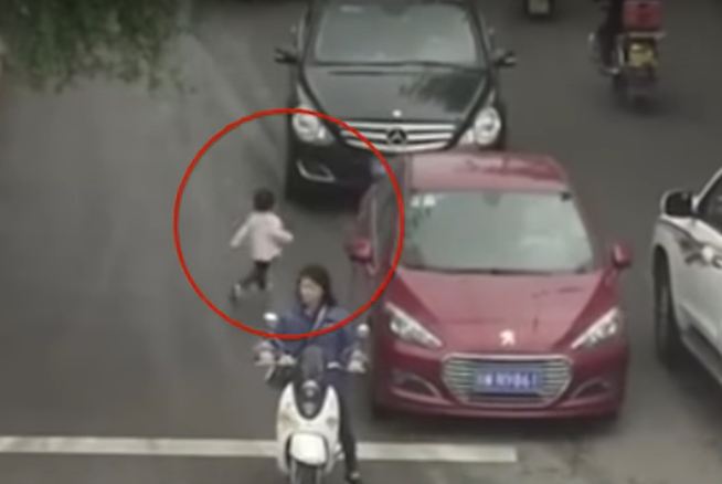 girl accident in car