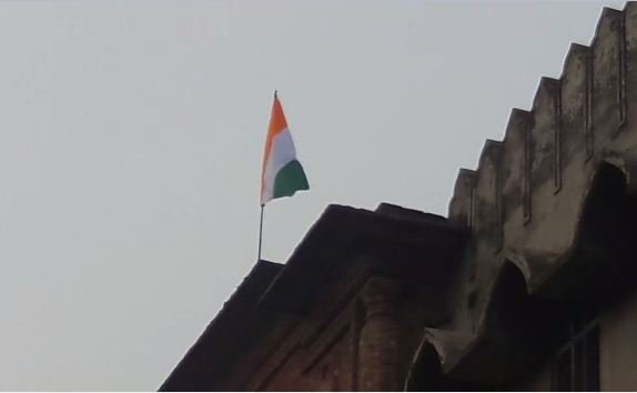 hoisted national flag down on 69 republic day