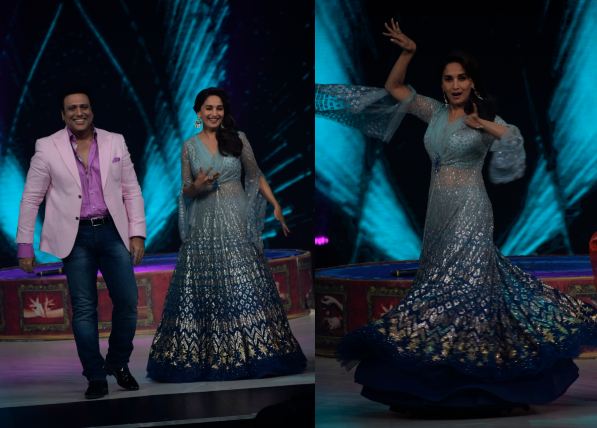 Govinda and Madhuri on the sets of Colors show 'Dance Deewane'