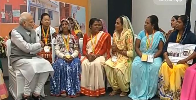 PM Modi meets 35 women beneficiaries of PM Housing Scheme