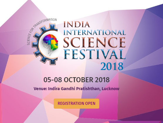 4th India International Science Festival held in lucknow on 5 to 8 october