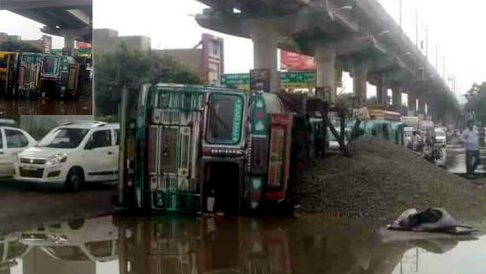 Traffic jam chokes Kanpur-Lucknow Highway