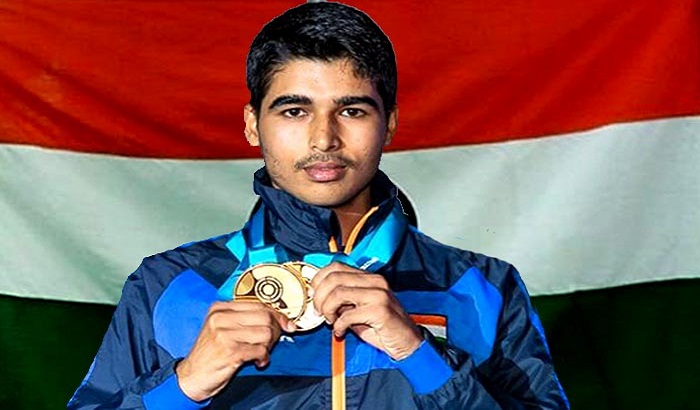 saurabh chaudhary grabbed gold again, world shooting championship