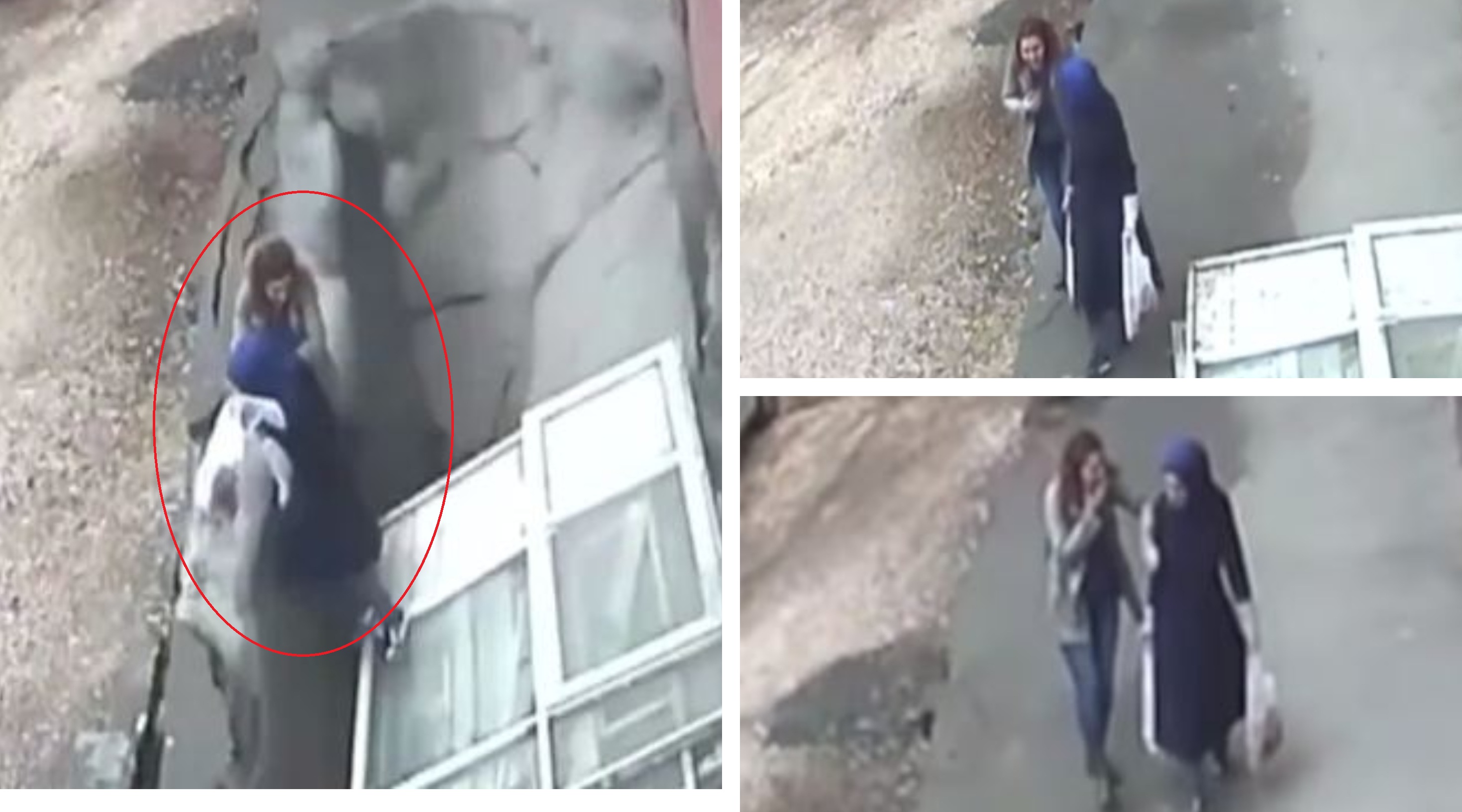 Women swallowed by pavement in Turkey