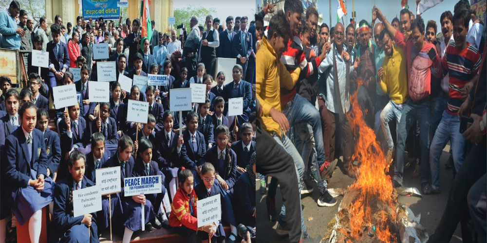 Christ Church Cathedral College Students Tribute Pulwama Attack in Lucknow