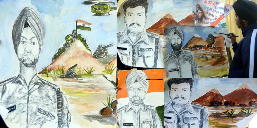 Painter Aman Singh Paid Homage to Martyrs of Pulwama without Sleep