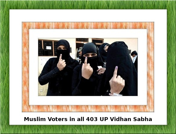 Muslim Voters in all 403 Uttar Pradesh Assembly Constituencies