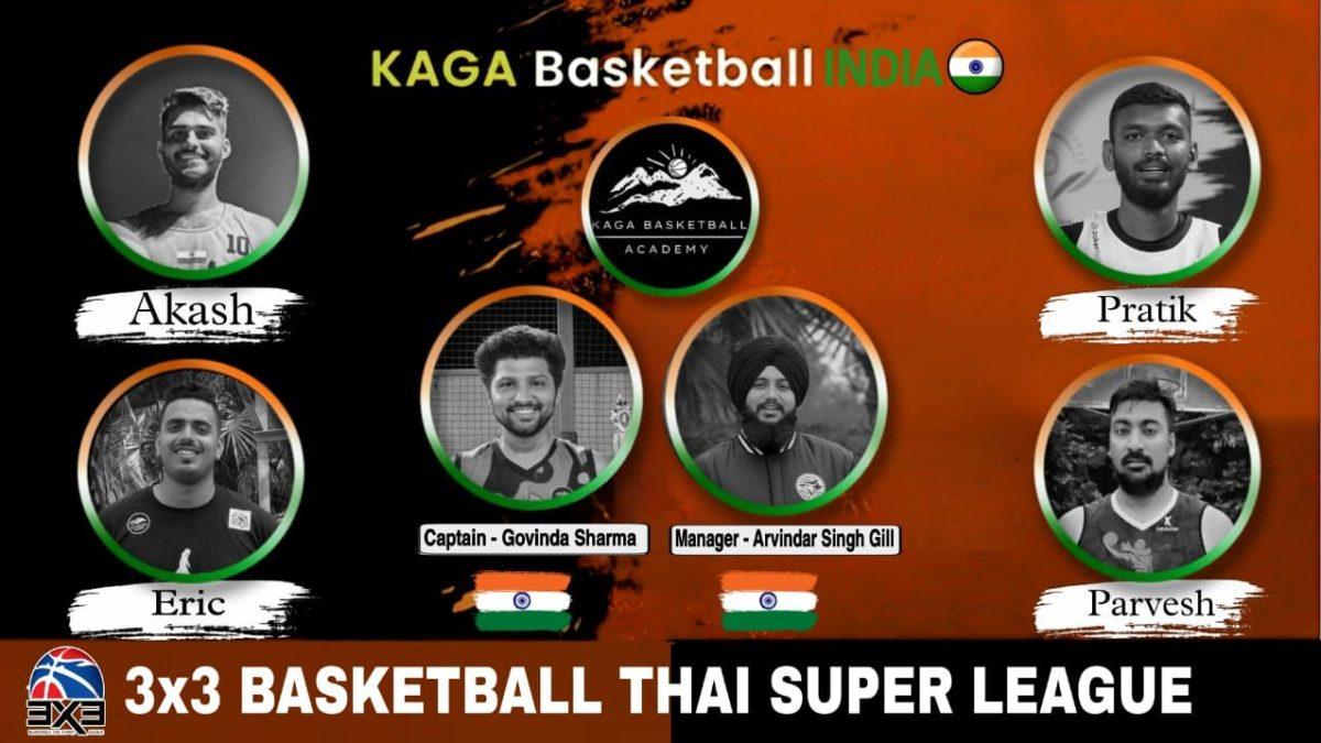 Govinda Sharma and Akash Kumar of Kaga Basketball Academy to play in the esteemed 3×3 Thai Basketball Super League 2023.